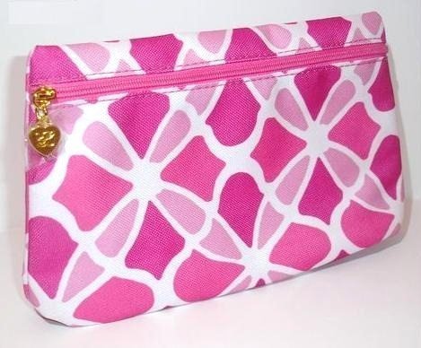0787461725757 - ESTEE LAUDER COSMETIC BAG - PINK AND WHITE
