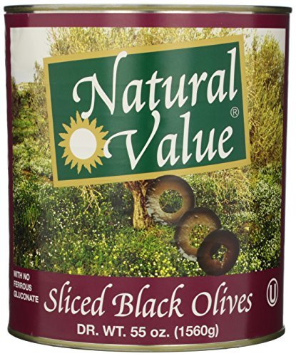 0787461778036 - NATURAL VALUE SLICED BLACK OLIVES WITH NO FERROUS GLUCONATE, 55 OUNCE BY NATURAL VALUE