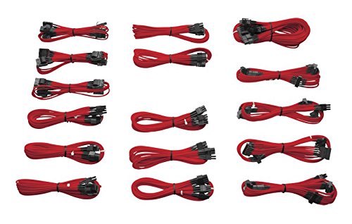 0787461825075 - CORSAIR CP-8920049 STANDARD POWER CABLE KIT, RED