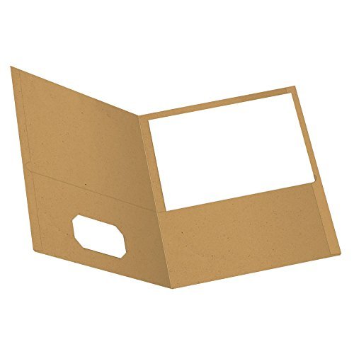 0787463869107 - EARTHWISE BY OXFORD TWIN POCKET FOLDERS, LETTER SIZE, NATURAL, 25 PER BOX BY OXFORD