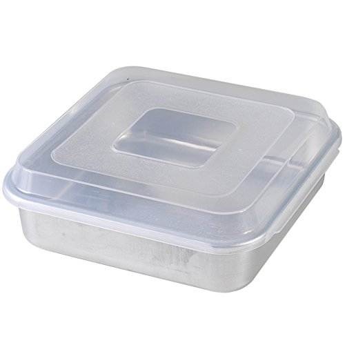 0787543786409 - NORDIC WARE NATURAL ALUMINUM COMMERCIAL SQUARE CAKE PAN WITH LID, EXTERIOR 9.88 X 9.88 INCHES