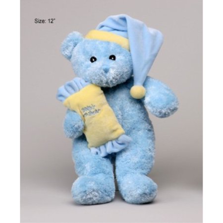 0787551481013 - 12 PILLOW BEBE, PLUSH BEAR, BLUE COLOR BY OVAL