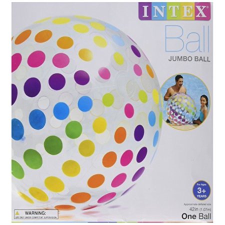 0787551528084 - INTEX JUMBO INFLATABLE BIG PANEL COLORFUL GIANT BEACH BALL (SET OF 4) | 59065EP