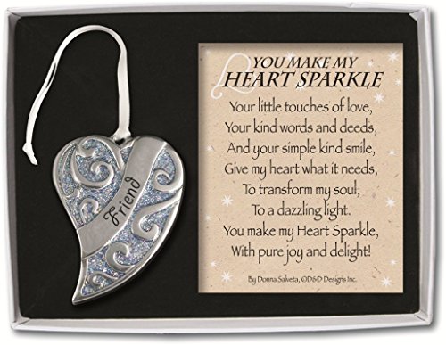 0787600292942 - CATHEDRAL ART HS205 FRIEND HEART SPARKLES KEEPSAKE AND ORNAMENT
