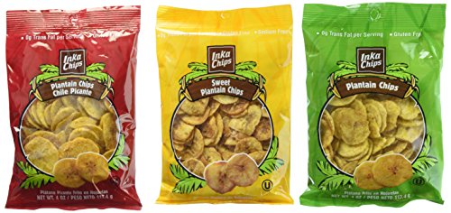 0787637474656 - INKA CHIPS GLUTEN FREE PLANTAIN CHIPS 3 FLAVOR 6 BAG VARIETY BUNDLE: INKA CHIPS SWEET PLANTAIN CHIPS, INKA CHIPS ORIGINAL PLANTAIN CHIPS, AND INKA CHIPS CHILI PICANTE PLANTAIN CHIPS, 3.25-4 OZ. EA. (6 BAGS TOTAL)