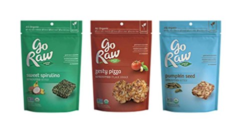 0787637475516 - GO RAW ALL ORGANIC GLUTEN-FREE SPROUTED BITES & SNAX 3 FLAVOR VARIETY BUNDLE: GO RAW ORGANIC PUMPKIN SEED SPROUTED BITES, GO RAW ORGANIC ZESTY PIZZA SPROUTED FLAX SNAX, AND GO RAW ORGANIC SWEET SPIRULINA SPROUTED BITES, 3 OZ. EA. (3 BAGS TOTA