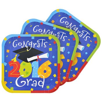 0787639349938 - 2016 GRADUATION PARTY SET - PLATES, NAPKINS, FORKS & CUPS!! PERFECT FOR YOUR OPEN HOUSE OR GRADUATION CELEBRATION! SERVE UP TO 60 GUESTS!! FREE 2-3 DAY SHIPPING!
