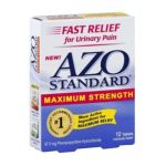 0787651122533 - STANDARD MAXIMUM STRENGTH URINARY PAIN RELIEF 12 TABLET