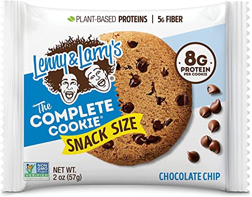 0787692833221 - LENNY & LARRY’S THE COMPLETE COOKIE SNACK SIZE, CHOCOLATE CHIP, SOFT BAKED, 8G PLANT PROTEIN, VEGAN, NON-GMO 2 OUNCE COOKIE (PACK OF 12)