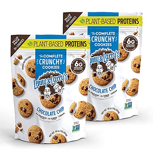 0787692888016 - LENNY & LARRYS COMPLETE CRUNCHY COOKIE, CHOCOLATE CHIP VEGAN PROTEIN COOKIES, 16 OUNCE BAG (PACK OF 2)