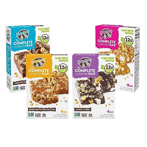 0787692894109 - LENNY & LARRYS COOKIE-FIED, 4 FLAVOR VARIETY PACK, PLANT-BASED PROTEIN BAR, VEGAN AND NON-GMO, 45 G, 16 COUNT