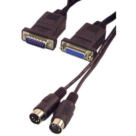 0787714066965 - IEC M7300 MULTI-MEDIA CABLE FOR SOUND CARD MIDI PORT DB15 MALE TO TWO 5 PIN DIN CONNECTORS