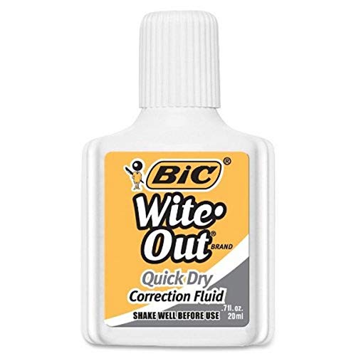 0787718088550 - BIC WITE-OUT QUICK DRY CORRECTION FLUID, 20 ML