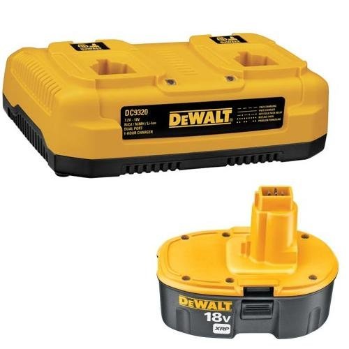 0787721217886 - DEWALT DC9320BP 7.2-TO-18-VOLT NICD/NIMH/LI-ION 1-HOUR DUAL PORT CHARGER AND XRP 18-VOLT BATTERY COMBO PACK