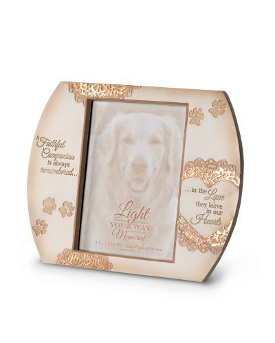 0787732652560 - PAVILION GIFT COMPANY 19049 LIGHT YOUR WAY MEMORIAL FAITHFUL COMPANION PHOTO FRAME, 7-1/4 BY 6-INCH BY PAVILION GIFT COMPANY