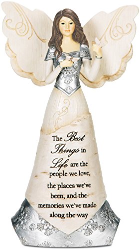 0787732698735 - PAVILION GIFT COMPANY ELEMENTS 82328 ANGEL FIGURINE HOLDING BUTTERFLIES, BEST THINGS IN LIFE, 8-INCH