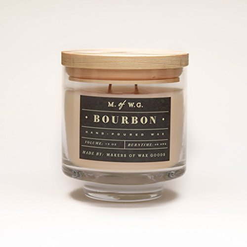 0787732795793 - MAKERS OF WAX GOODS M. OF W. G. BOURBON SCENTED 2 WICK CANDLE 13OZ BY MAKERS OF WAX GOODS