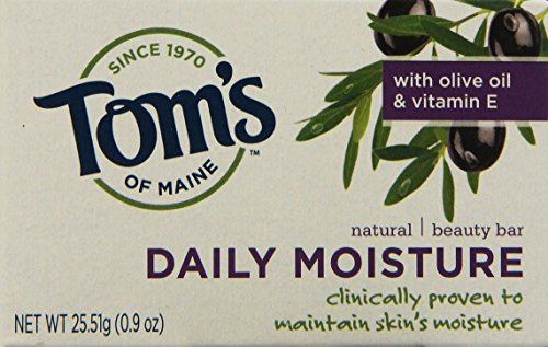 0787734235624 - TOM'S OF MAINE NATURAL BEAUTY BAR DAILY MOISTURE WITH OLIVE OIL & VITAMIN E SOAP TRIAL SIZE, 0.9-OUNCE, PACK OF 12