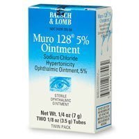 0787734341264 - MURO 128 STERILE OPHTHALMIC5 PERCENT OINTMENT,TWIN PACK - 0.25 OZ SKU 3701117 BY BAUSCH & LOMB.