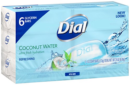 0787734571142 - DIAL BAR SOAP, COCONUT WATER, 6 COUNT