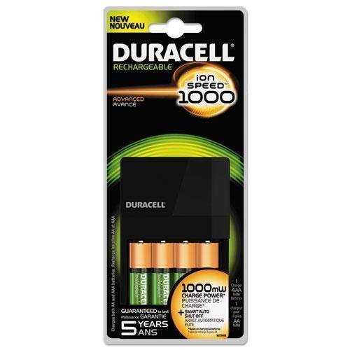 0787766299588 - DURACELL CEF14 ION SPEED 1000 ADVANCED CHARGER, INCLUDES 4 AA NIMH BATTERIES BY DURACELL