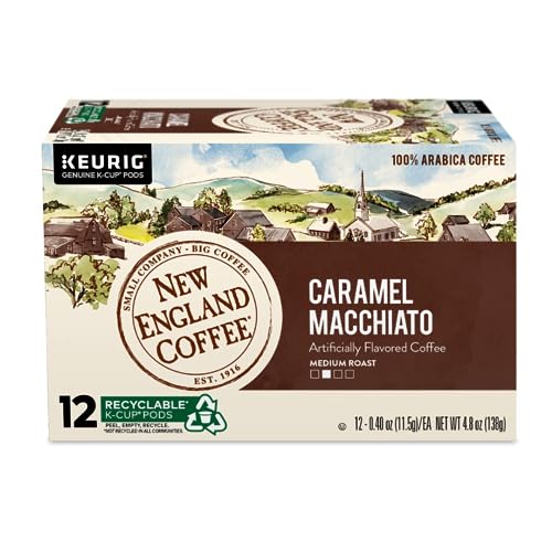 0787780601237 - NEW ENGLAND COFFEE CARAMEL MACCHIATO 12 COUNT BOX (PACK OF 1)