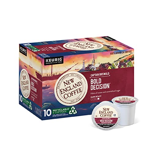 0787780601589 - NEW ENGLAND COFFEE BOLD DECISION – BOLD, FULL-BODIED DARK ROAST SINGLE SERVE K-CUP COFFEE PODS 10 CT. BOX (1 PACK)