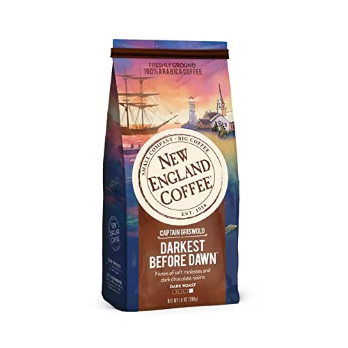 0787780601596 - NEW ENGLAND COFFEE DARKEST BEFORE DAWN – RICH AND BOLD FLAVORED DARK ROAST GROUND COFFEE - 10 OUNCE BAG (1 PACK)