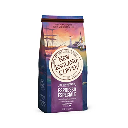 0787780601619 - NEW ENGLAND COFFEE ESPRESSO ESPECIALE – SMOOTH, FULL-BODIED DARK ROAST GROUND COFFEE - 10 OUNCE BAG (1 PACK)