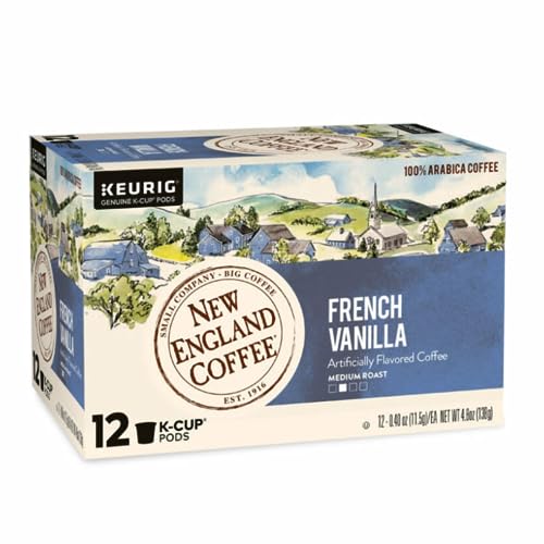 0787780770537 - NEW ENGLAND COFFEE FRENCH VANILLA MEDIUM ROAST K-CUP PODS 12 COUNT BOX (PACK OF 1)