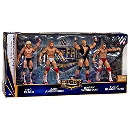 0787793046988 - THE FOUR HORSEMEN HALL OF FAME WWE ELITE 4 PACK FIGURES RIC FLAIR ARN ANDERSON BARRY WINDHAM TULLY BLANCHARD BY MATTEL BY MATTEL