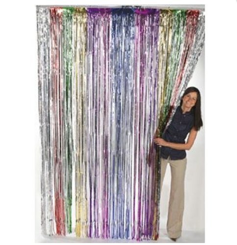 0787793317798 - FUN EXPRESS METALLIC RAINBOW FOIL FRINGE CURTAINS (1 PIECE)(DISCONTINUED BY MANUFACTURER)