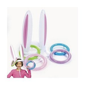 0787793900488 - INFLATABLE EASTER BUNNY EARS RABBIT HAT RING TOSS PARTY GAME BY FUN