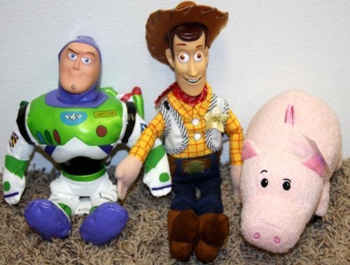 0787799047682 - DISNEY TOY STORY PLUSH BEAN BAG SET WITH 12 WOODY, 9 BUZZ LIGHTYEAR AND 6 HAMM DOLLS MINT WITH TAGS