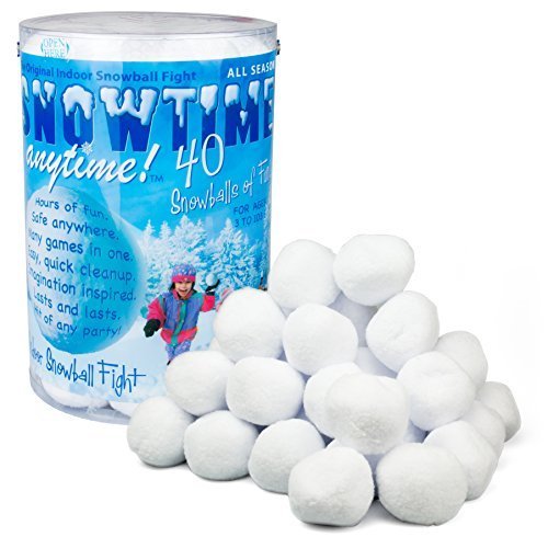 0787799671955 - INDOOR SNOWBALL FIGHT - SNOWTIME ANYTIME 40PK - SAFE, NO MESS, NO SLUSH BY SNOWTIME ANYTIME