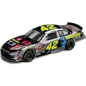 0787799742303 - 2003 ACTION 1/24 JAMIE MCMURRAY #42 HAVOLINE DODGE INTREPID TERMINATOR 3 YELLOW ROOKIE STRIPES DIECAST HOOD TRUNK OPEN HOTO BY NASCAR
