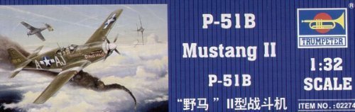 0787799858127 - TRUMPETER 1/32 P51B MUSTANG FIGHTER MODEL KIT BY TRUMPETER