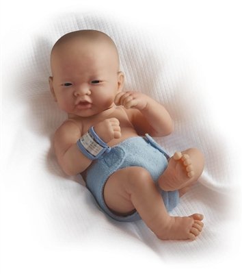 0787799862643 - LA NEWBORN BOUTIQUE - REALISTIC 14 ANATOMICALLY CORRECT REAL BOY ASIAN BABY DOLL - ALL VINYL FIRST DAY DESIGNED BY BERENGUER - MADE IN SPAIN BY JC TOYS