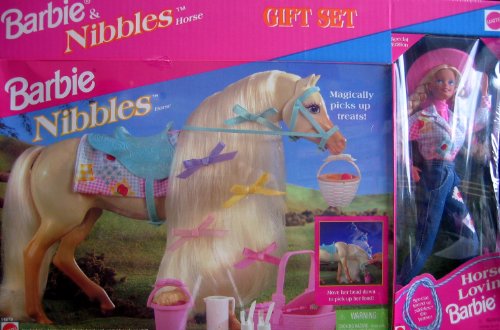0787799911617 - BARBIE & NIBBLES HORSE GIFT SET W HORSE LOVIN' BARBIE DOLL (SPECIAL EDITION) & NIBBLES HORSE W PICNIC SET