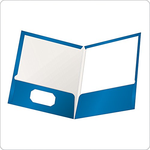 0078787517011 - LAMINATED 100-SHEET BLUE TWO-POCKET PORTFOLIOS (25 PER BOX)