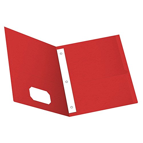 0078787577114 - OXFORD(R) TWIN-POCKET PORTFOLIO WITH FASTENERS, 8 1/2IN. X 11IN., RED, PACK OF 2