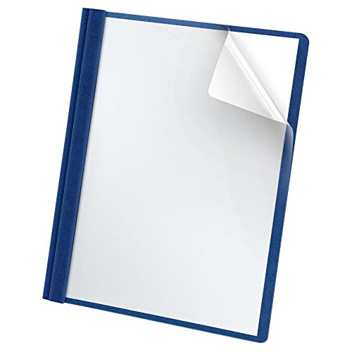 0078787588011 - OXFORD PREMIUM CLEAR FRONT REPORT COVERS, LETTER SIZE, BLUE, 25 PER PACK