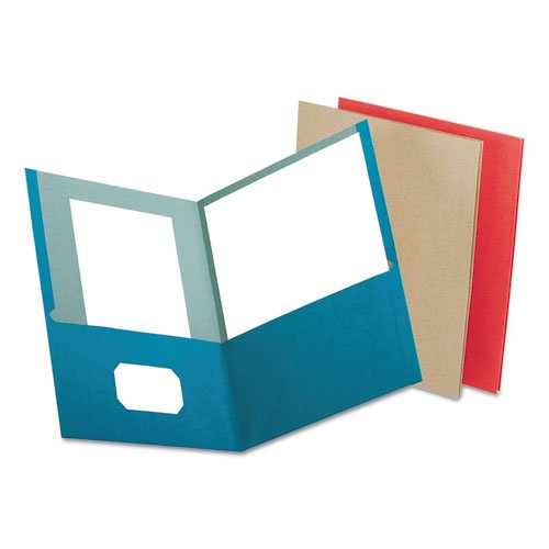 0078787785137 - - EARTHWISE 100% RECYCLED PAPER TWIN-POCKET PORTFOLIO, ASSORTED COLORS, 25/BOX