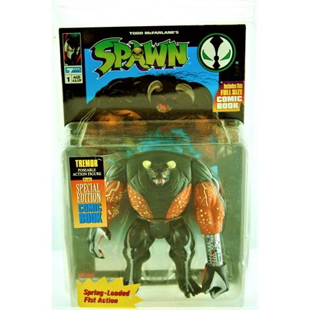 0787926101027 - SPAWN - 1994 - TREMOR ACTION FIGURE - INCLUDES SPECIAL EDITION COMIC BOOK - SPRING LOADED FIST ACTION - LIMITED EDITION - VINTAGE - MINT - COLLECTIBLE
