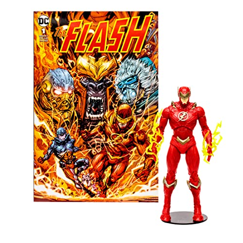 0787926159066 - MCFARLANE TOYS - DC DIRECT 7IN FIGURE WITH COMIC - THE FLASH WV2 - THE FLASH (BARRY ALLEN)