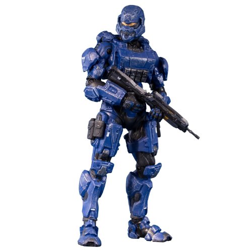 0787926191646 - MCFARLANE TOYS HALO 4 SERIES 1 - BLUE SPARTAN SOLDIER WITH BATTLE RIFLE ACTION FIGURE