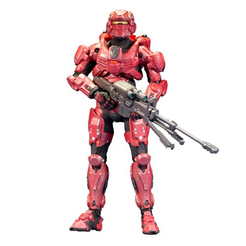 0787926191653 - MCFARLANE TOYS HALO 4 SERIES 1 - RED SPARTAN SOLDIER WITH SNIPER RIFLE ACTION FIGURE