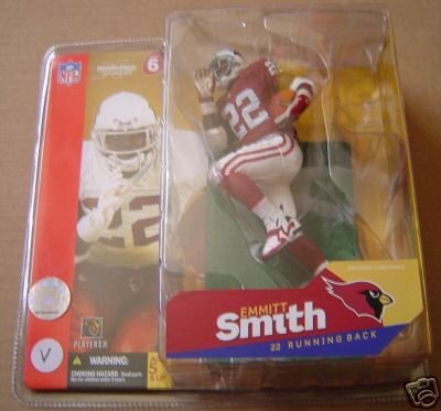 0787926703580 - MCFARLANE TOYS NFL SPORTS PICKS SERIES 6 ACTION FIGURE EMMITT SMITH (ARIZONA CARDINALS) RED JERSEY RED / WHITE GLOVES VARIANT