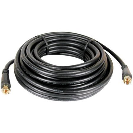 0788012343604 - WIDESKALL® 100 FEET 18 GAUGE RG6 DOUBLE SHIELDED COAXIAL CABLE WITH GOLD PLATED CONNECTOR (BLACK)