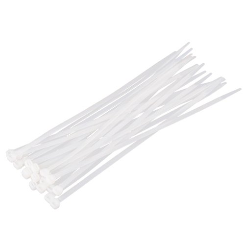 0788012349514 - WIDESKALL 12 PIECES HEAVY DUTY UV STABILIZED WHITE NYLON CABLE ZIP TIES SELF...